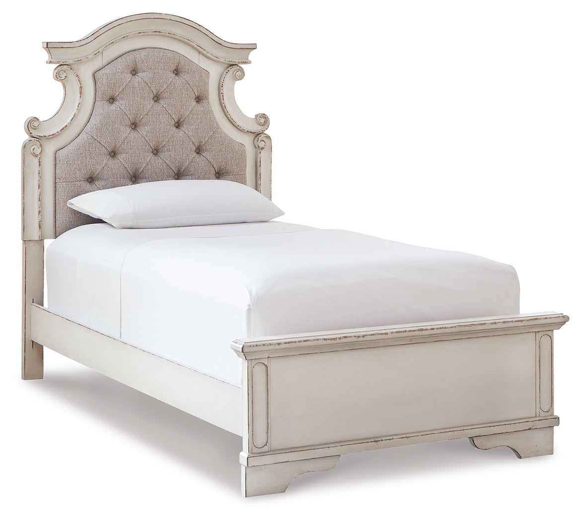 Realyn Two-tone Twin Bedroom Set with Dresser and Mirror