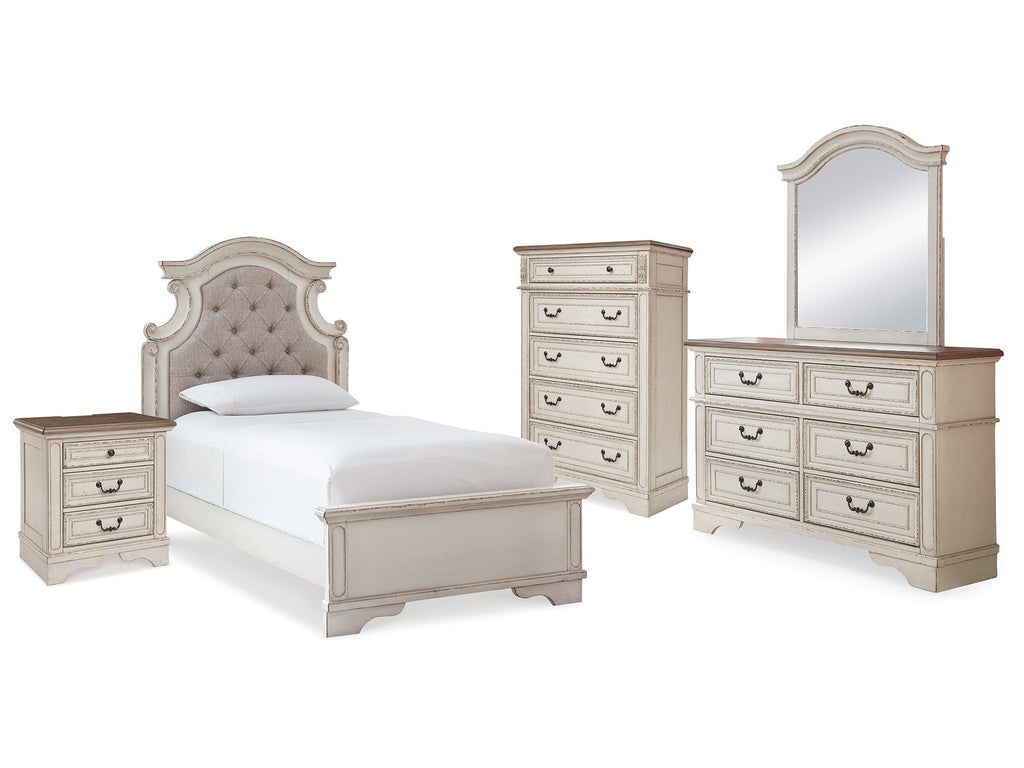 Realyn Twin Panel Bedroom Set, Two-Tone