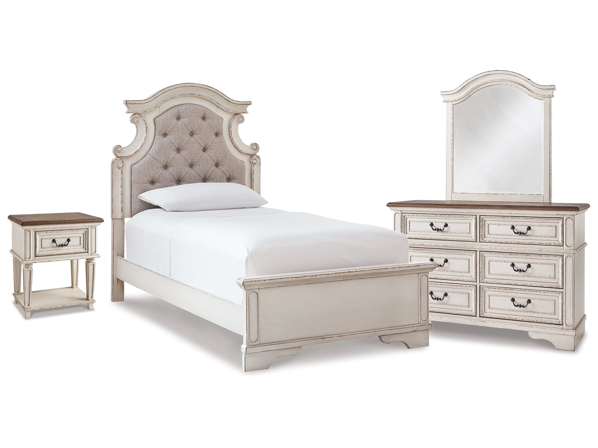 Realyn Twin Panel Bedroom Set, Two-Tone