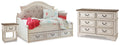 Realyn Two-tone Twin Storage Daybed, Dresser and Nightstand