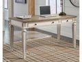 Realyn White/Brown 60" Home Office Desk