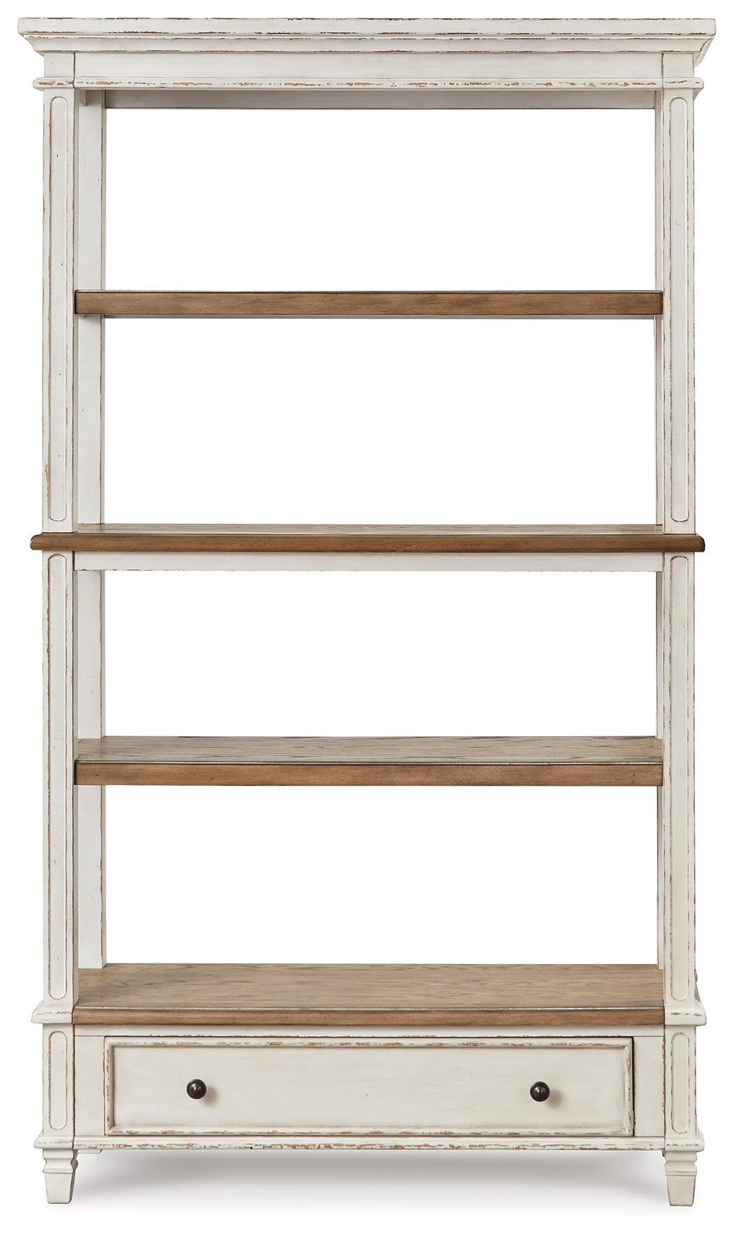 Realyn White/Brown Desk and Bookcase