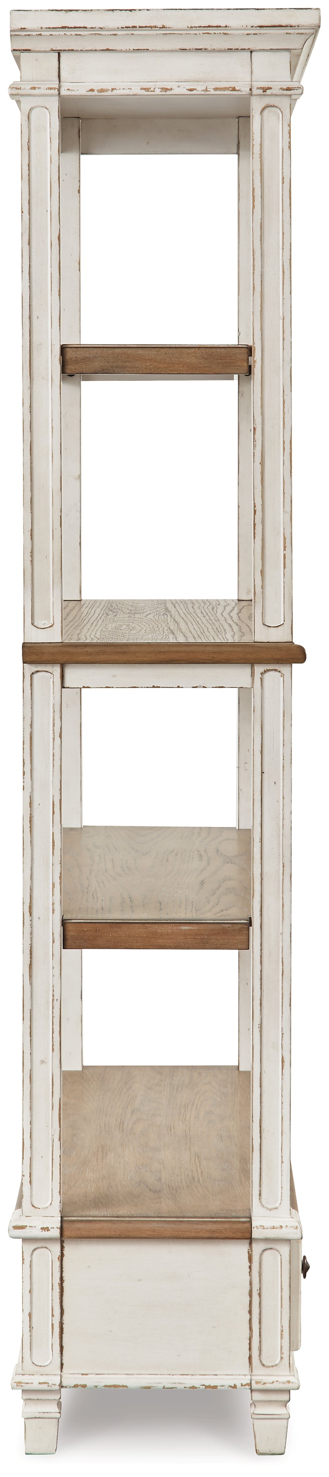 Realyn White/Brown Desk and Bookcase