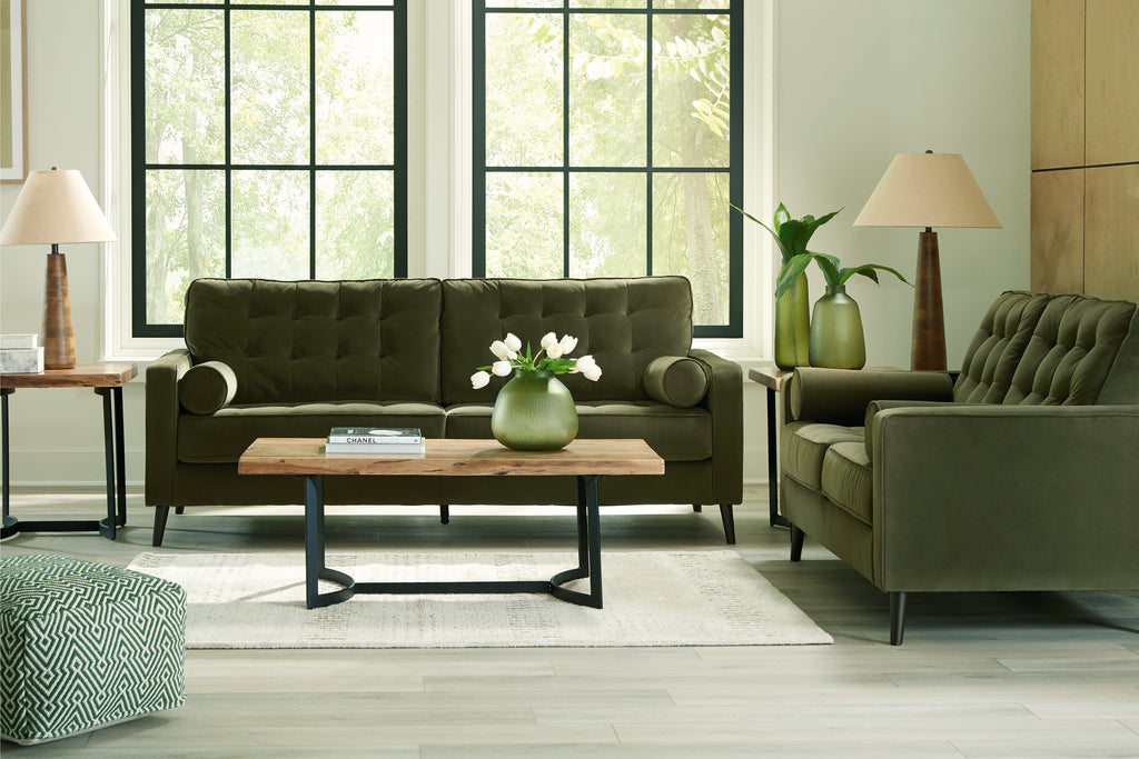 Reveon Lakes Olive Sofa and Loveseat