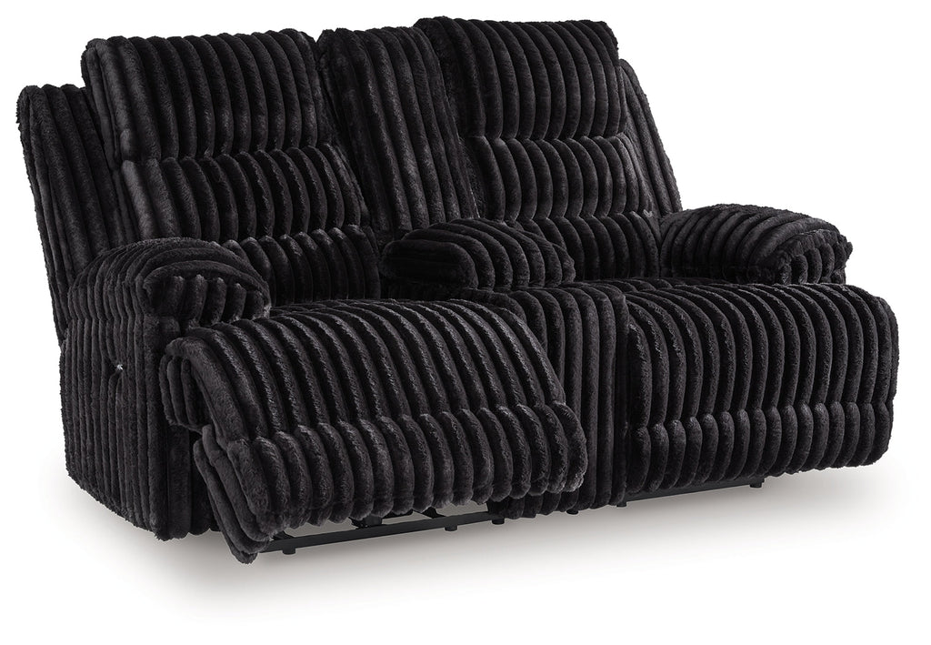 Rhine Falls Onyx DBL REC PWR Loveseat w/Console