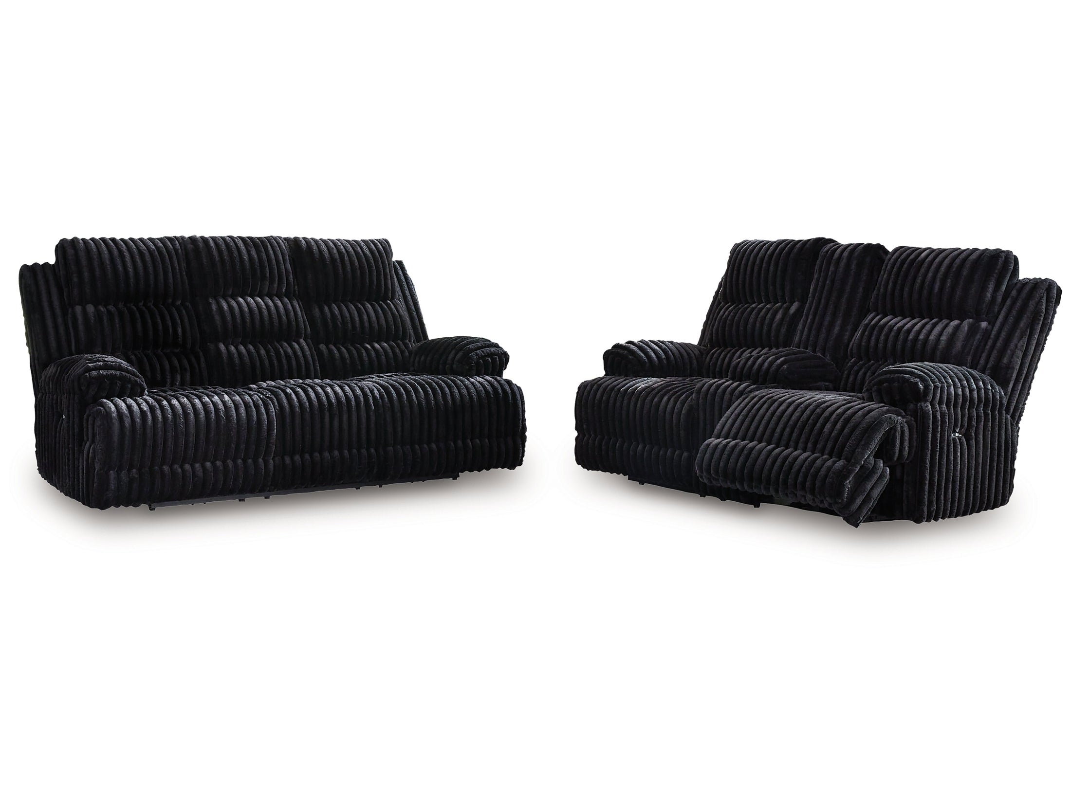 Rhine Falls Onyx Power Reclining Sofa and Loveseat