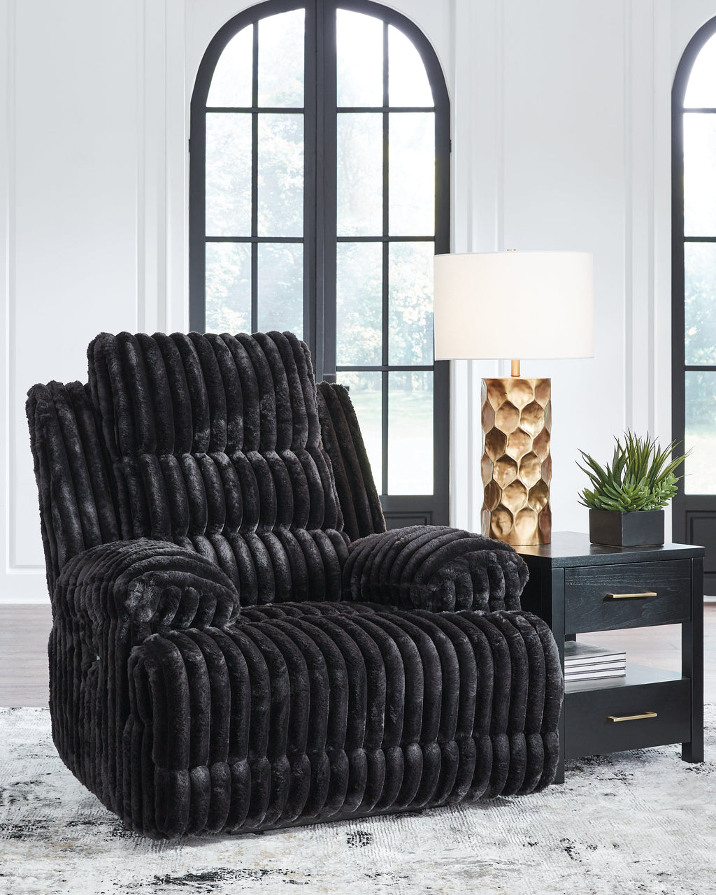 Rhine Falls Onyx Power Reclining Sofa and Power Recliner