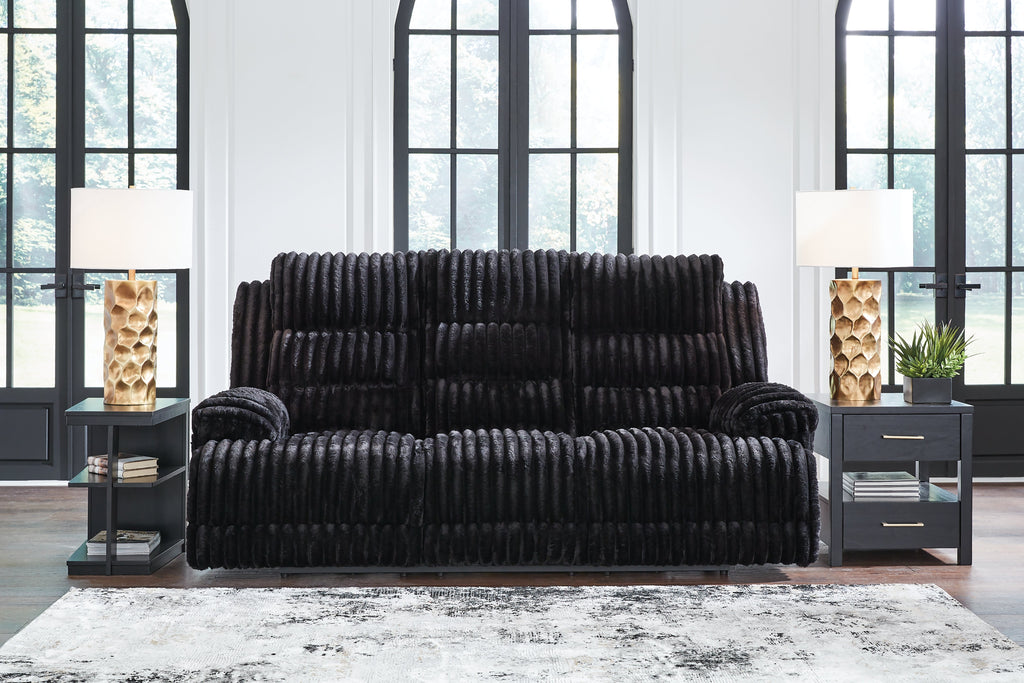 Rhine Falls Onyx Power Reclining Sofa and Power Recliner