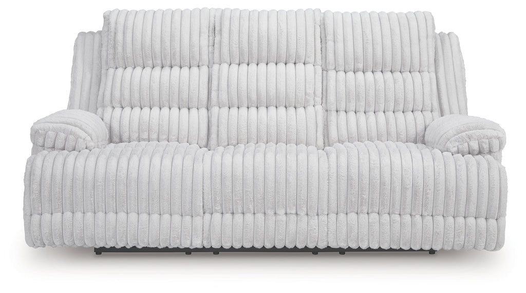 Rhines Falls Alloy REC PWR Sofa w/Drop Down Table