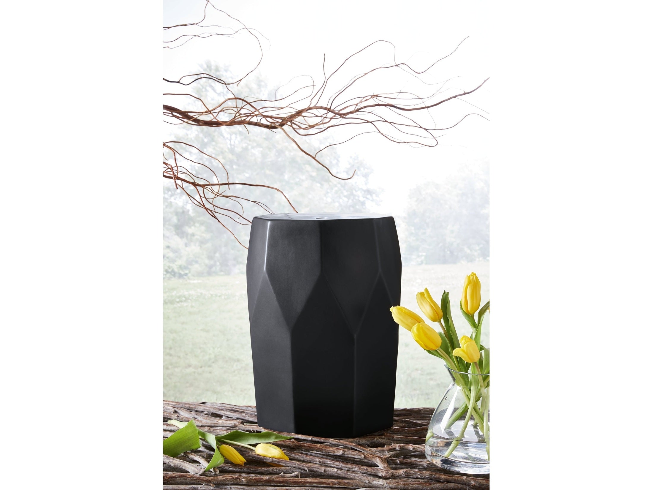 Rhysworth Black Stool