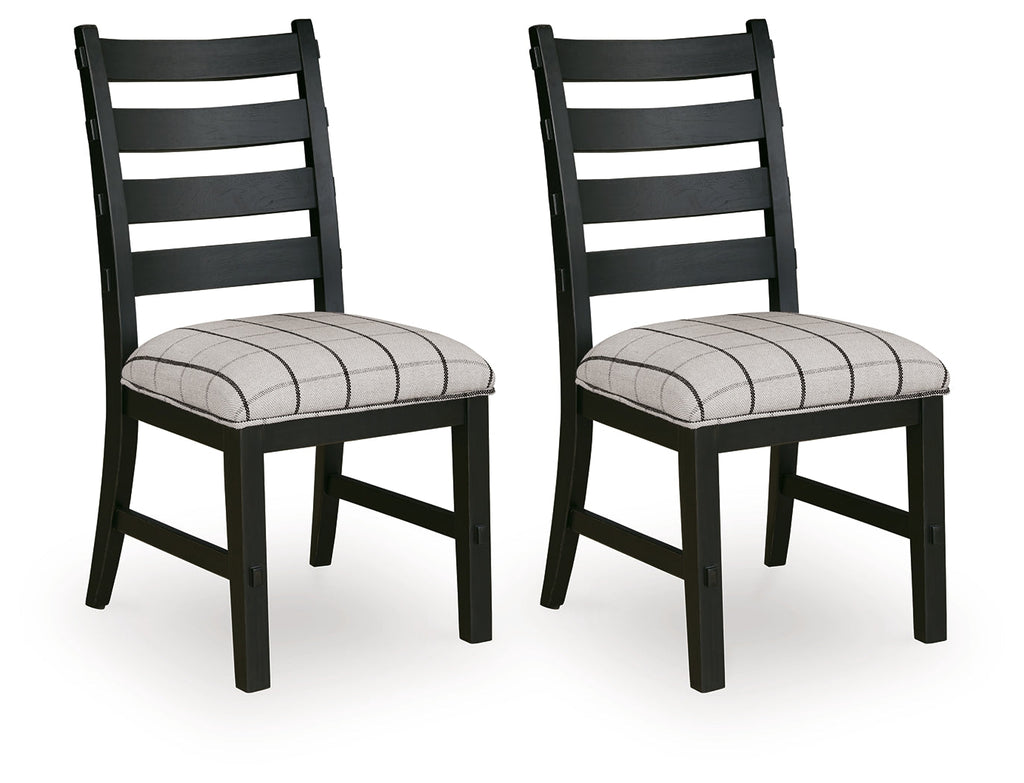 Ridgester Beige/Black Dining Chair (Set of 2)