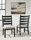 Ridgester Beige/Black Dining Chair (Set of 2)