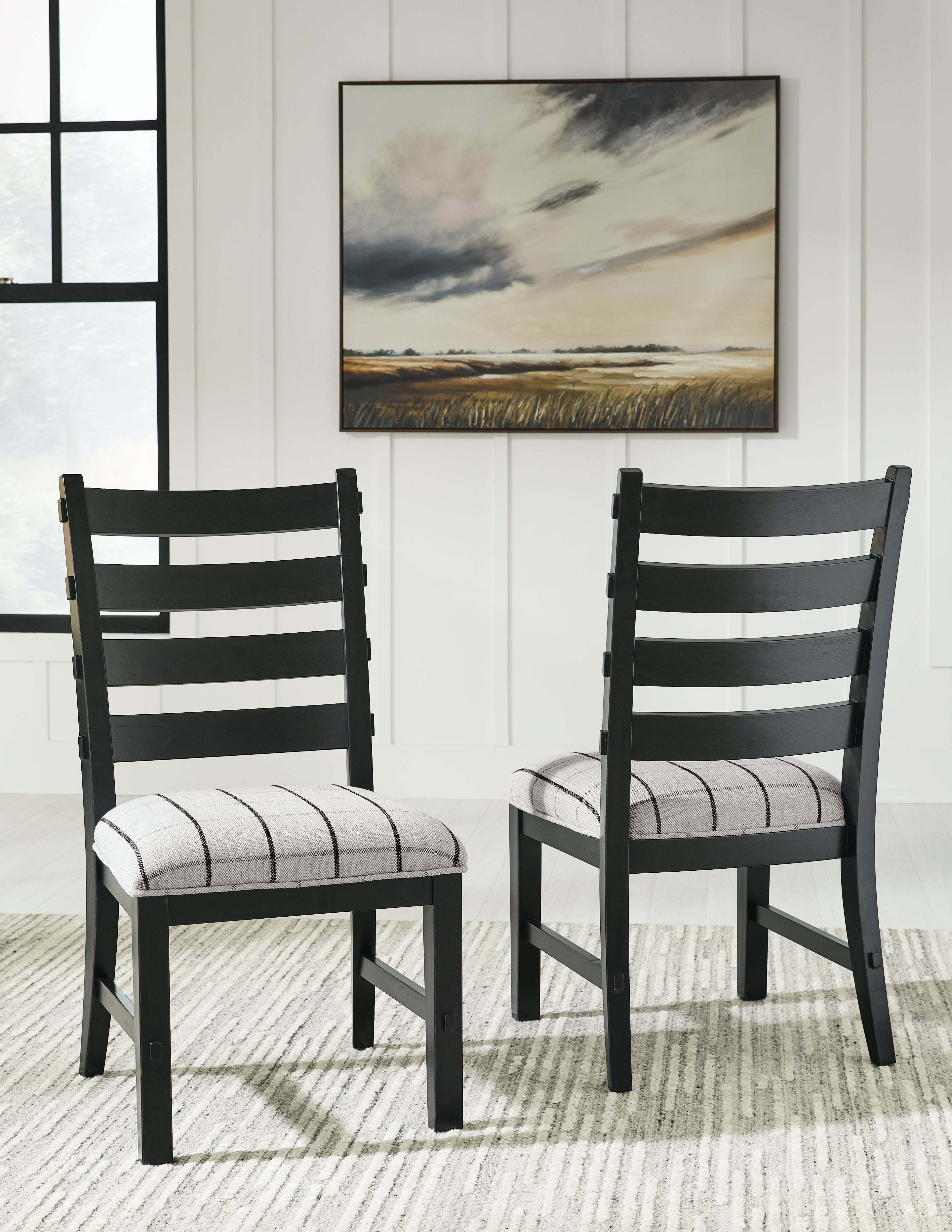 Ridgester Beige/Black Dining Chair (Set of 2)