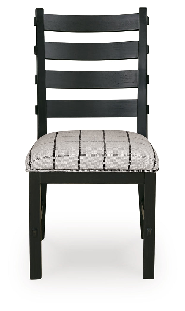 Ridgester Beige/Black Dining Chair (Set of 2)