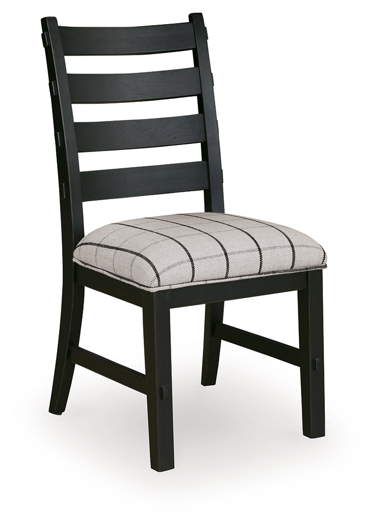 Ridgester Beige/Black Dining Chair (Set of 2)