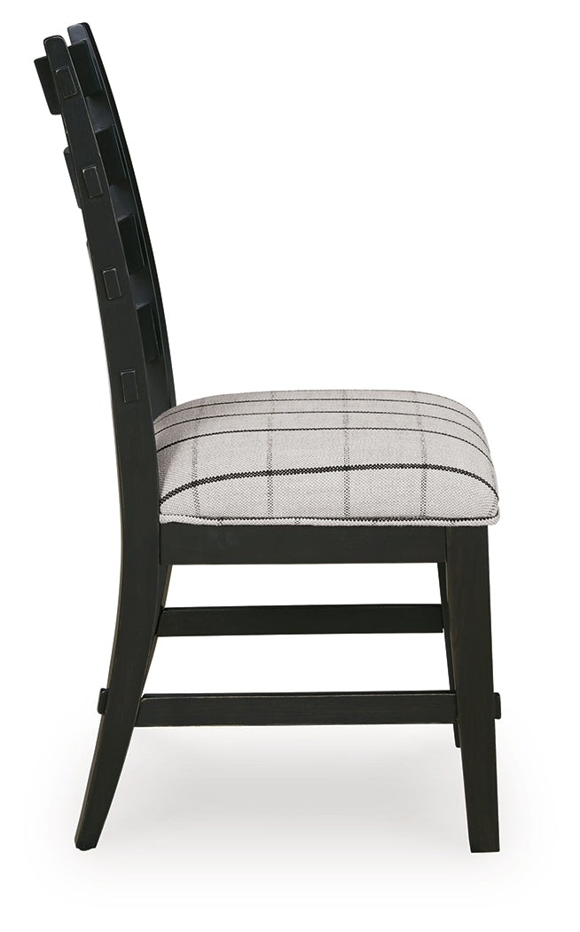 Ridgester Beige/Black Dining Chair (Set of 2)