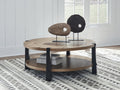 Ridgester Light Brown/Black Coffee Table