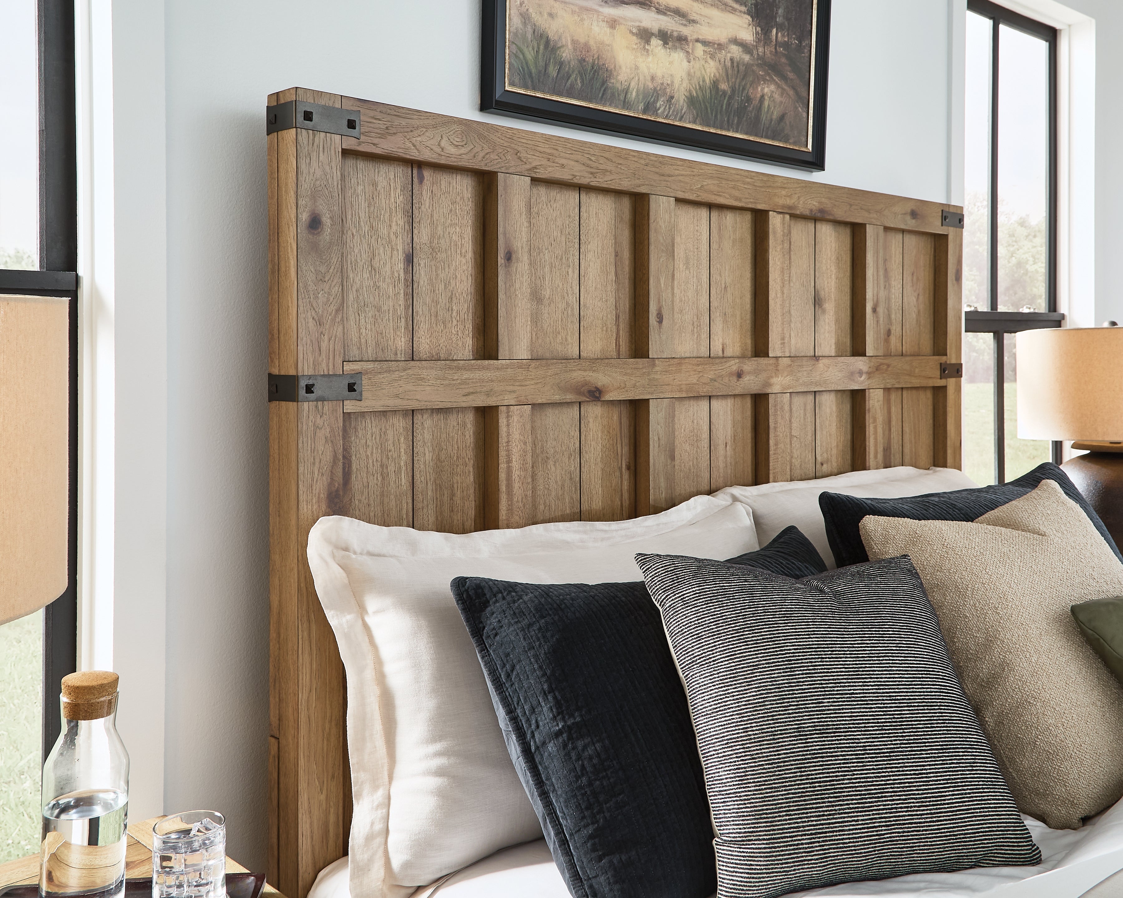 Ridgester Light Brown California King Panel Bed