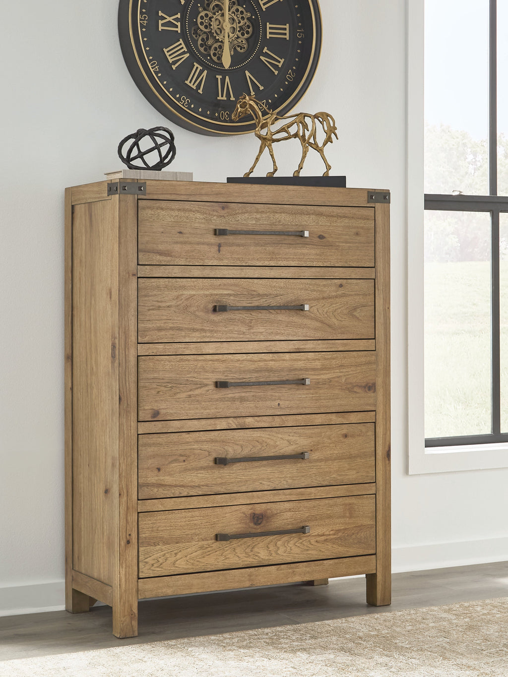 Ridgester Light Brown Chest of Drawers