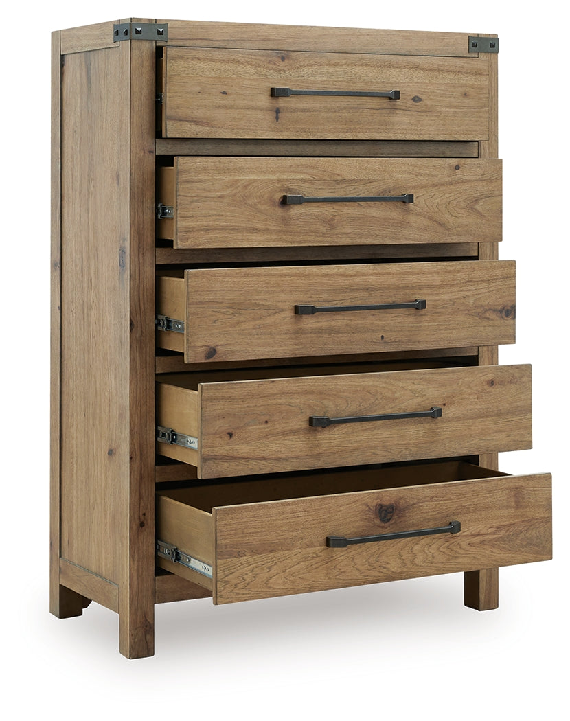 Ridgester Light Brown Chest of Drawers