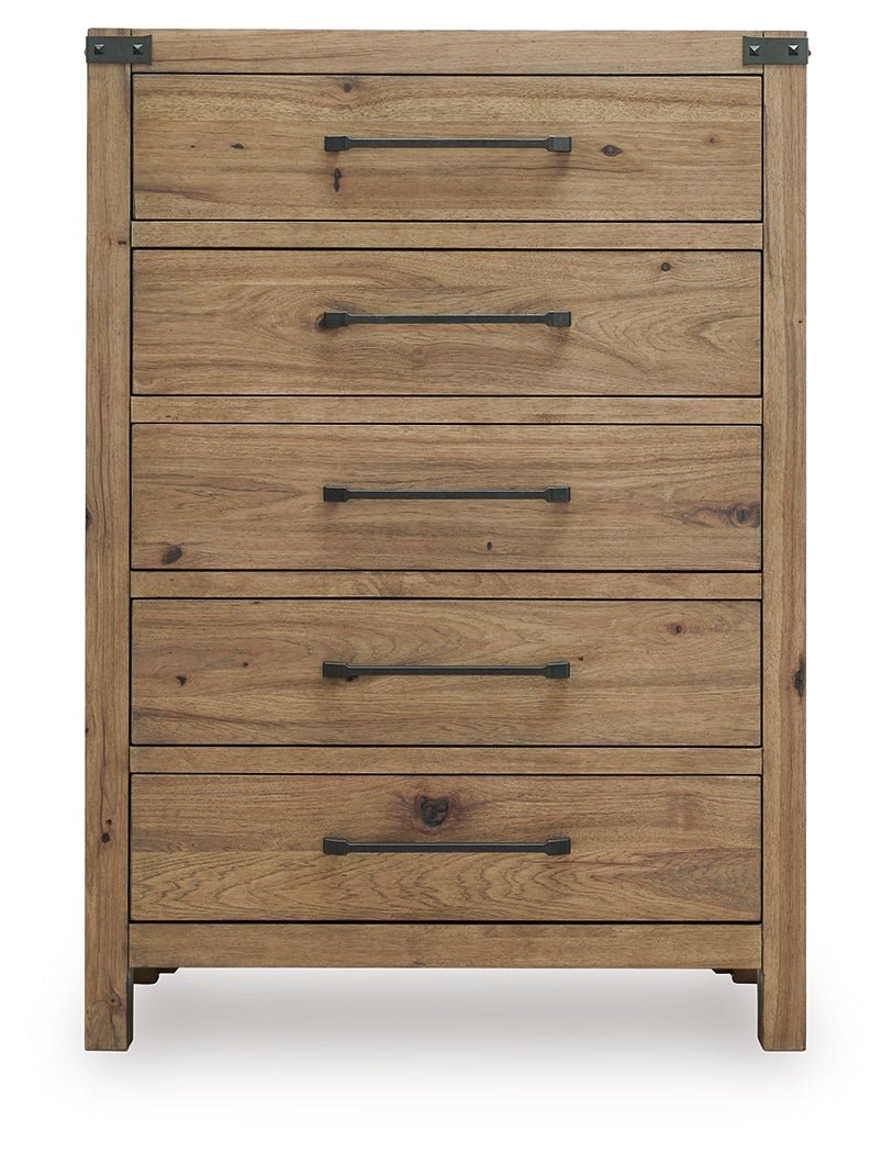 Ridgester Light Brown Chest of Drawers