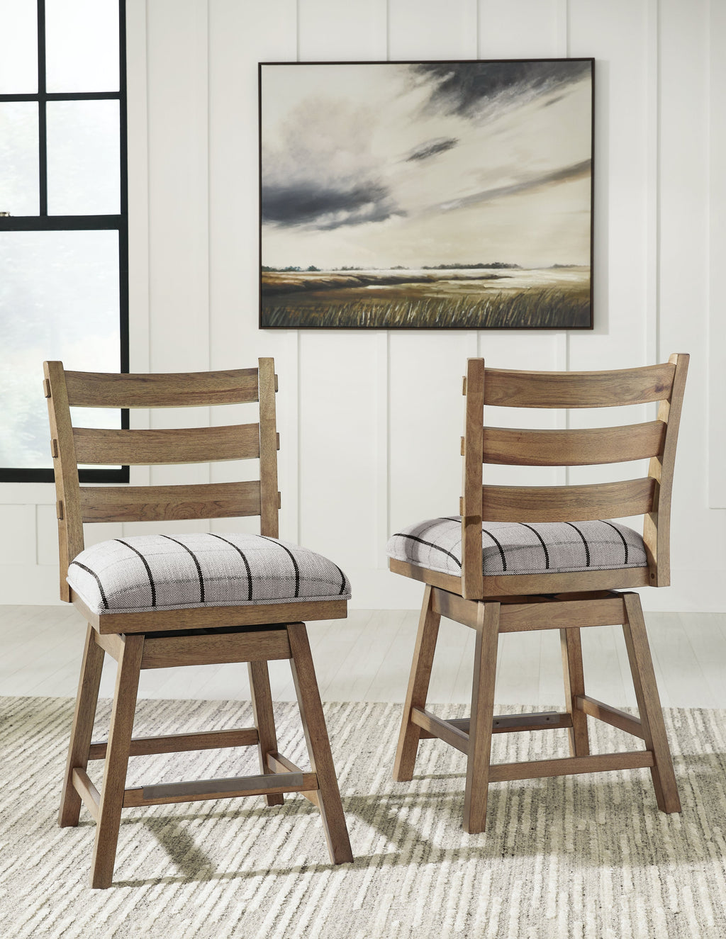Ridgester Light Brown Counter Height Barstool (Set of 2)