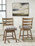 Ridgester Light Brown Counter Height Barstool (Set of 2)