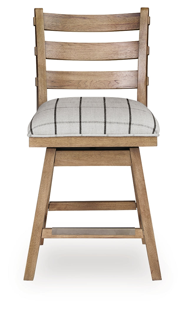 Ridgester Light Brown Counter Height Barstool (Set of 2)