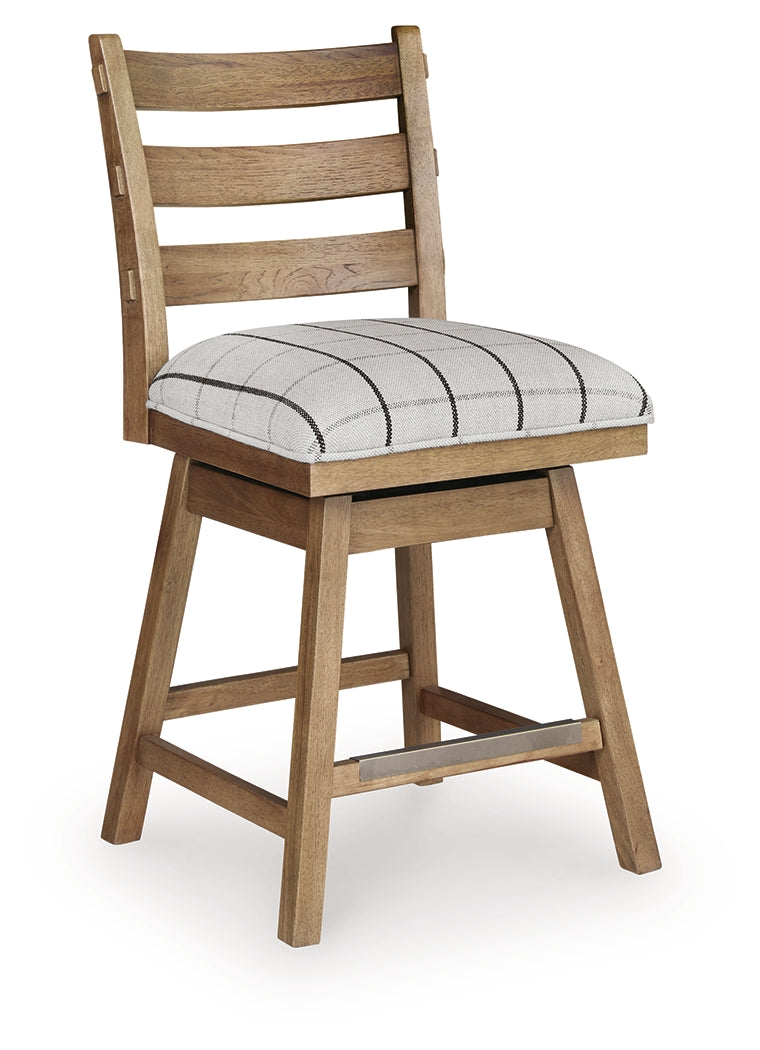 Ridgester Light Brown Counter Height Barstool (Set of 2)