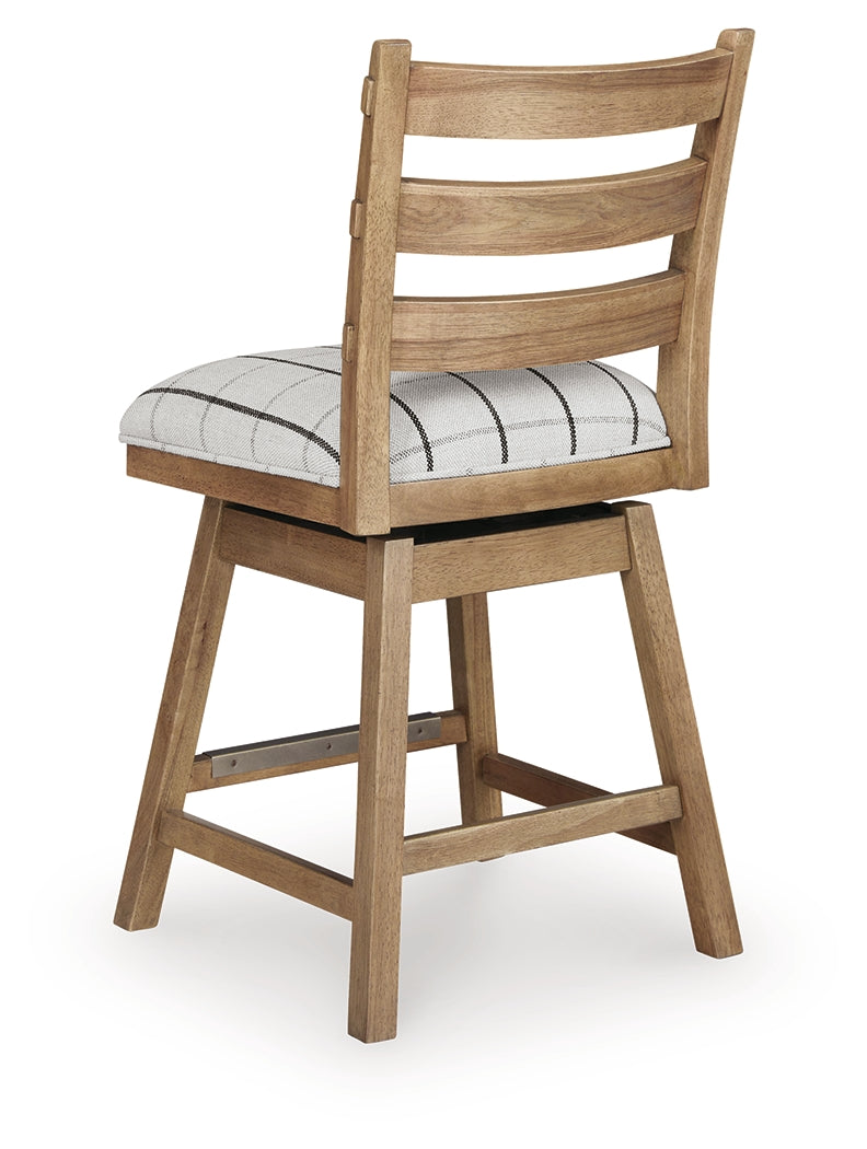 Ridgester Light Brown Counter Height Barstool (Set of 2)