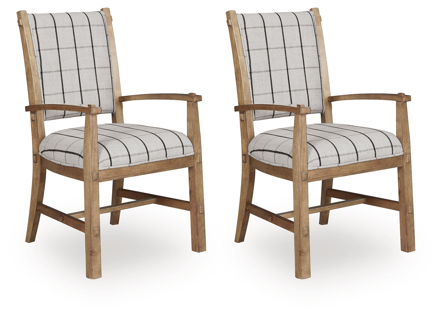Ridgester Light Brown Dining Arm Chair (Set of 2)