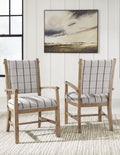 Ridgester Light Brown Dining Arm Chair (Set of 2)