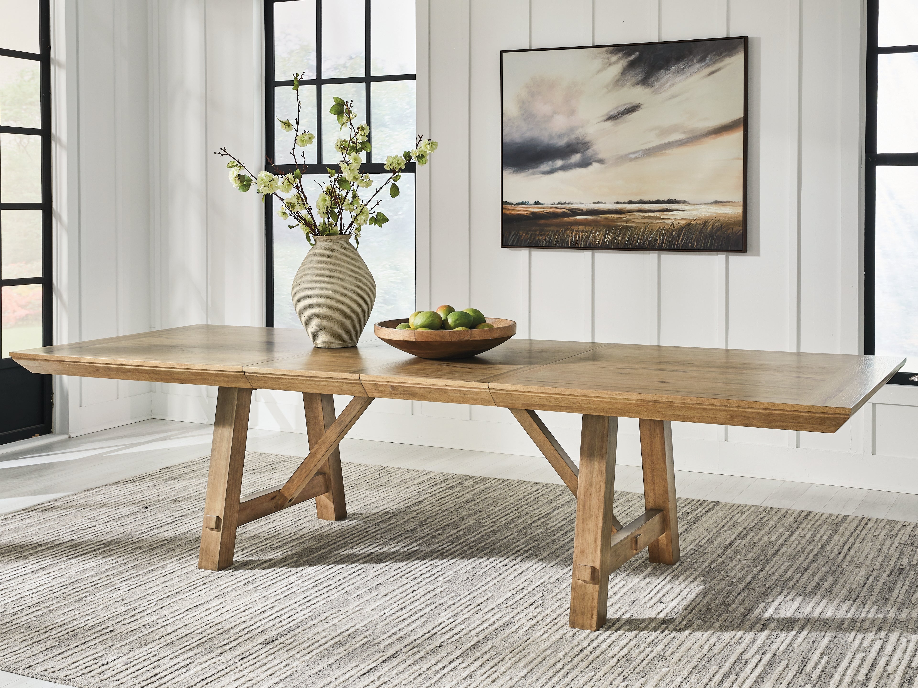 Ridgester Light Brown Dining Extension Table