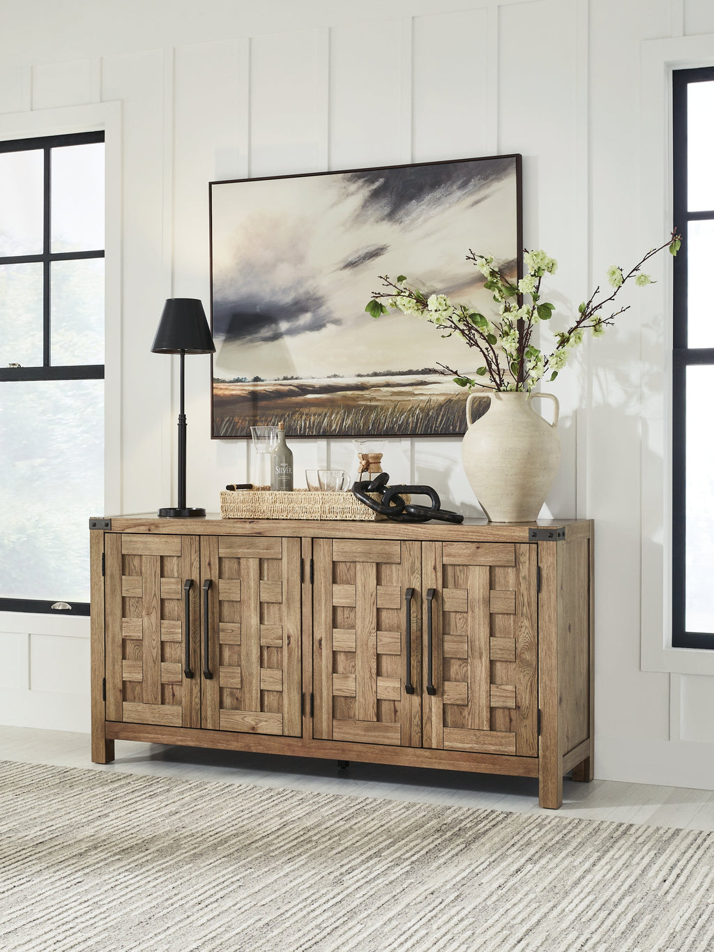 Ridgester Light Brown Dining Server