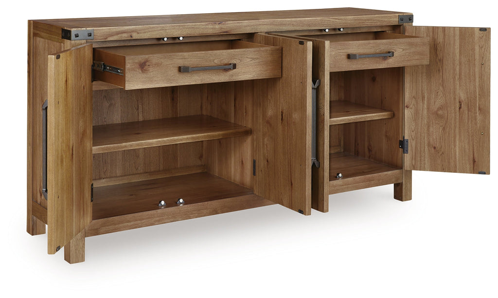 Ridgester Light Brown Dining Server