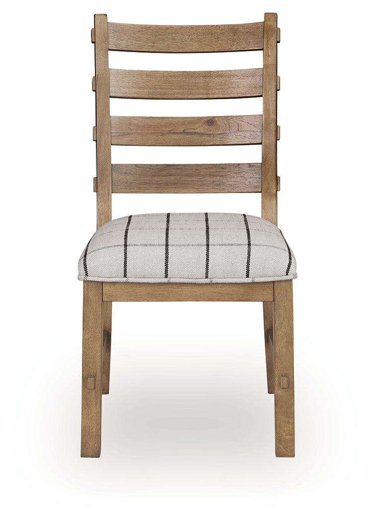Ridgester Light Extension Dining Table, 2 Arm Chairs and 4 Side Chairs, Brown