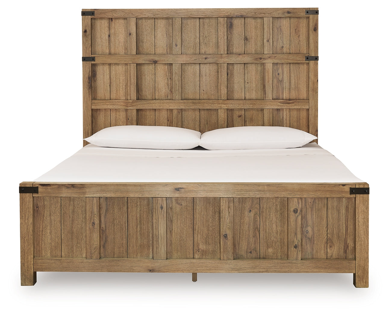 Ridgester Light Brown King Panel Bed