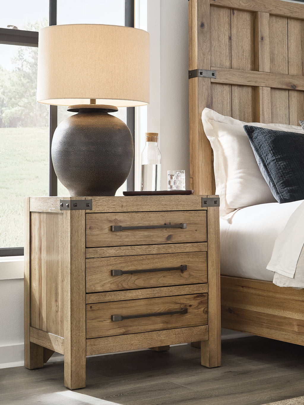 Ridgester Light Brown Nightstand