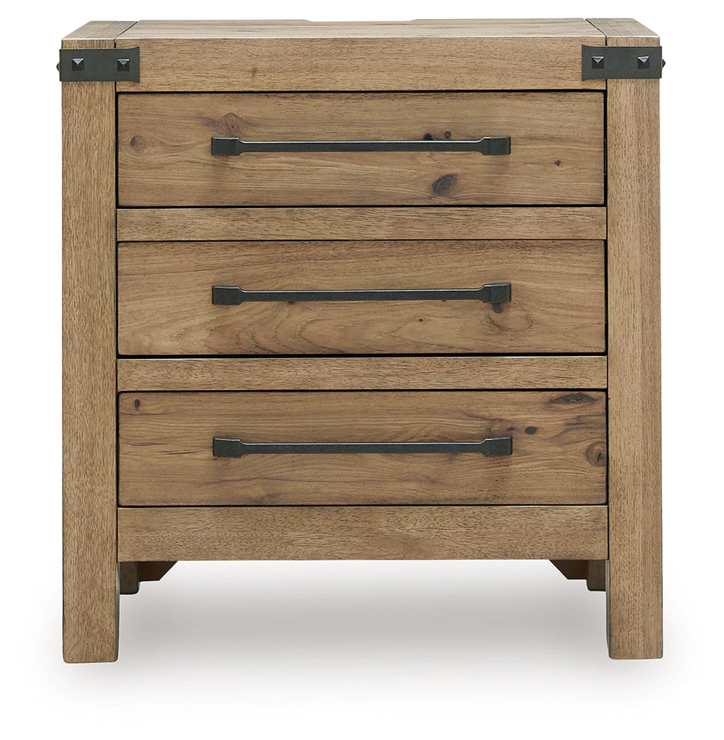 Ridgester Light Brown Nightstand