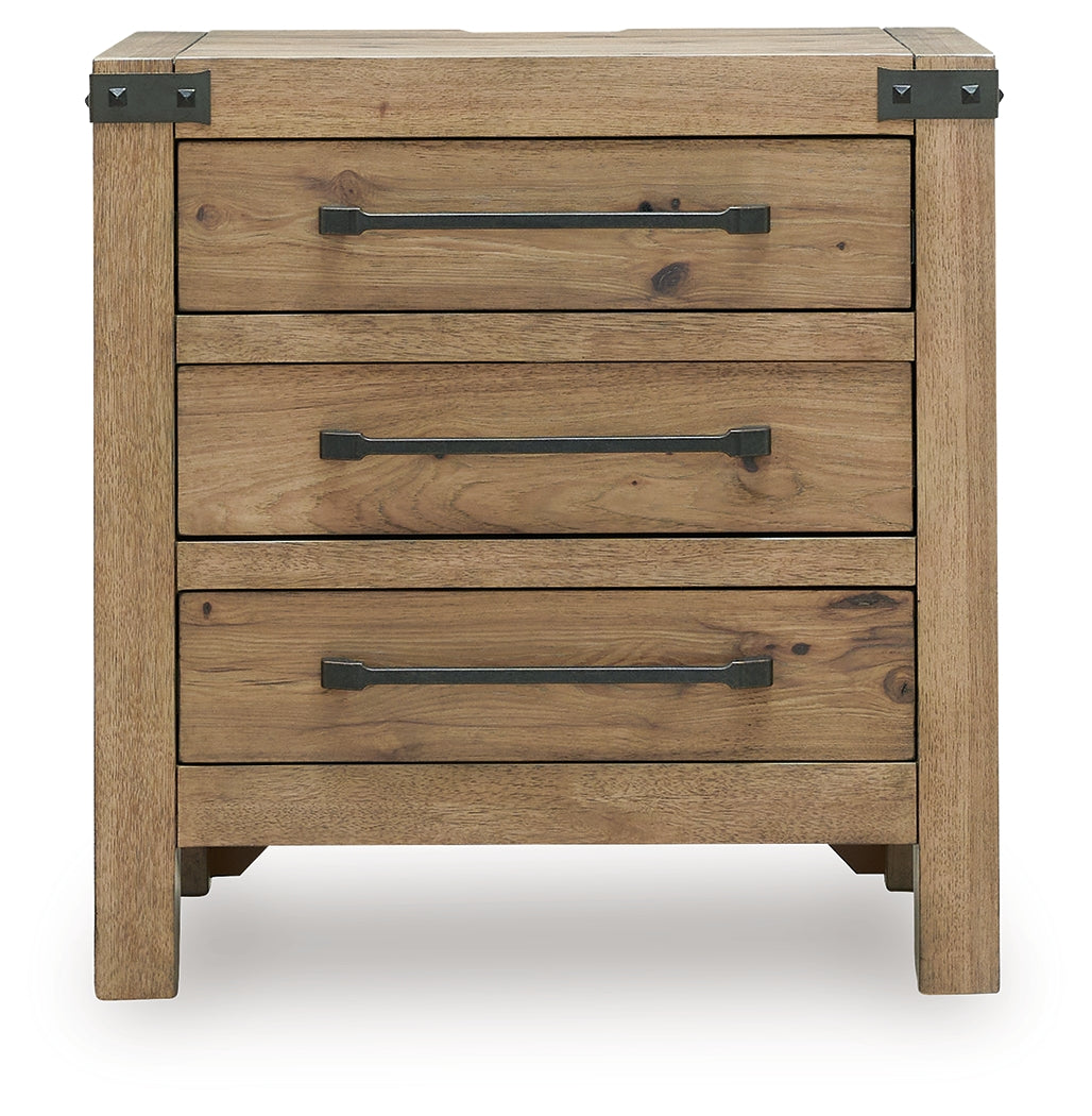 Ridgester Light Brown Nightstand
