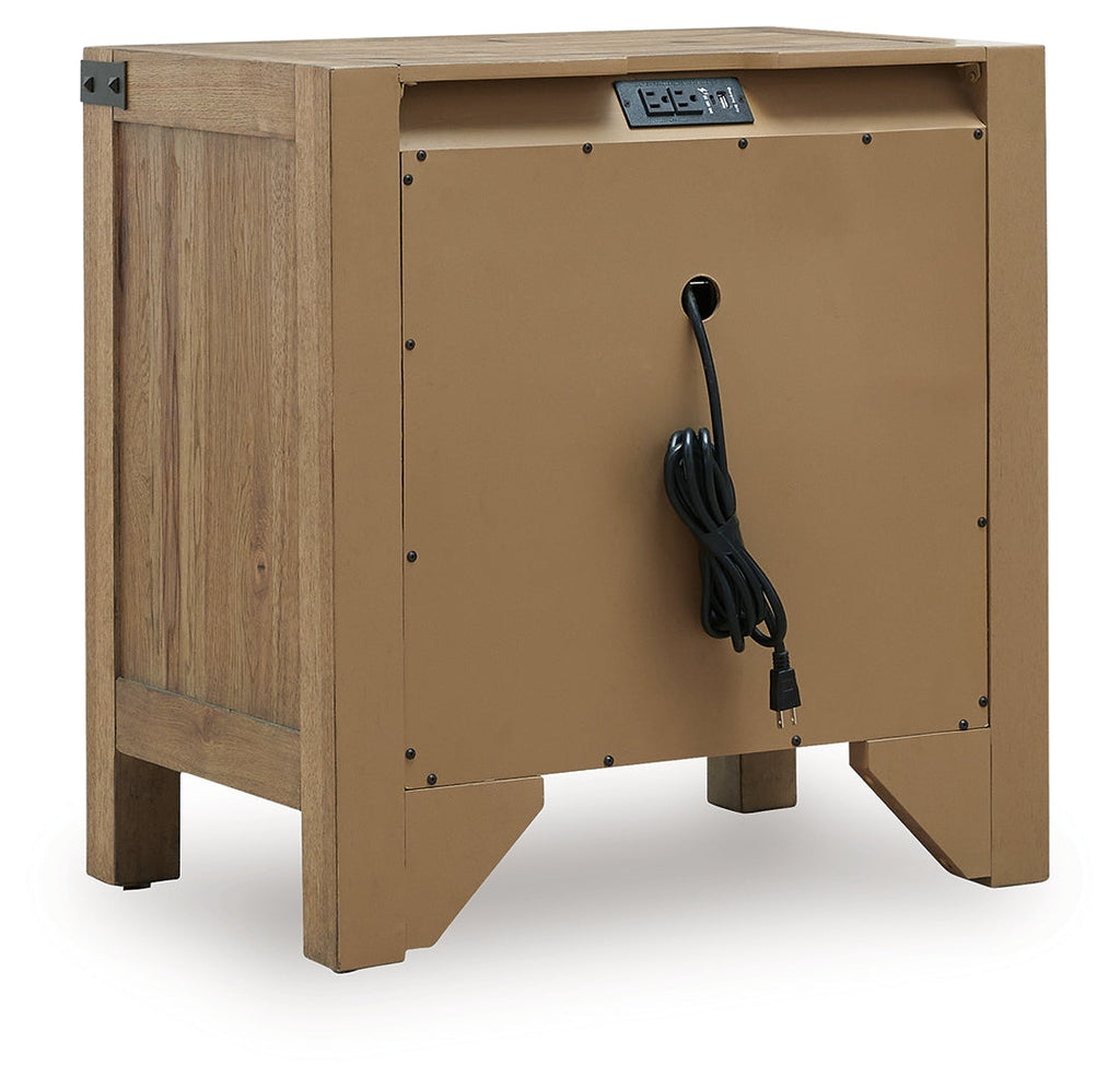 Ridgester Light Brown Nightstand