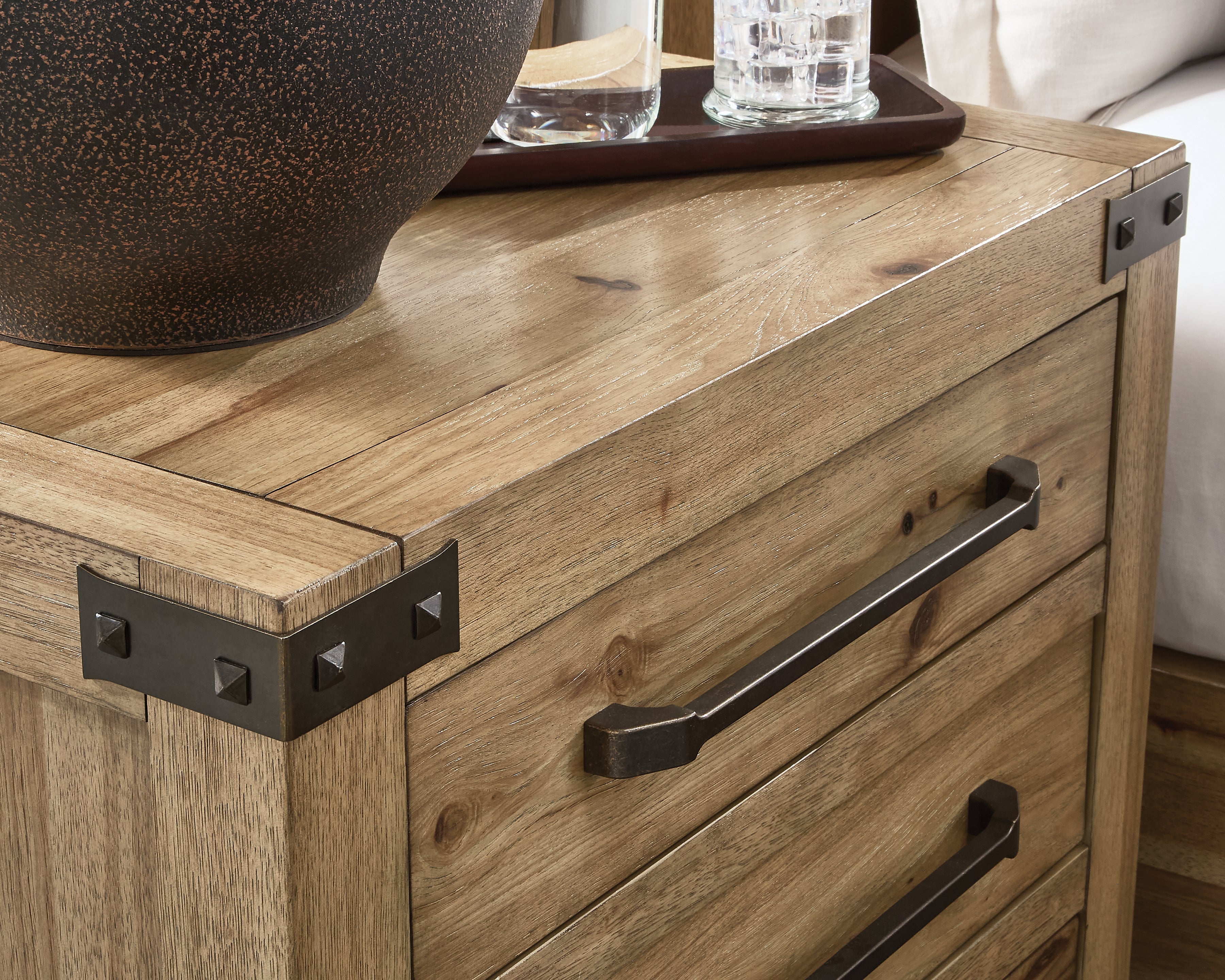 Ridgester Light Brown Nightstand