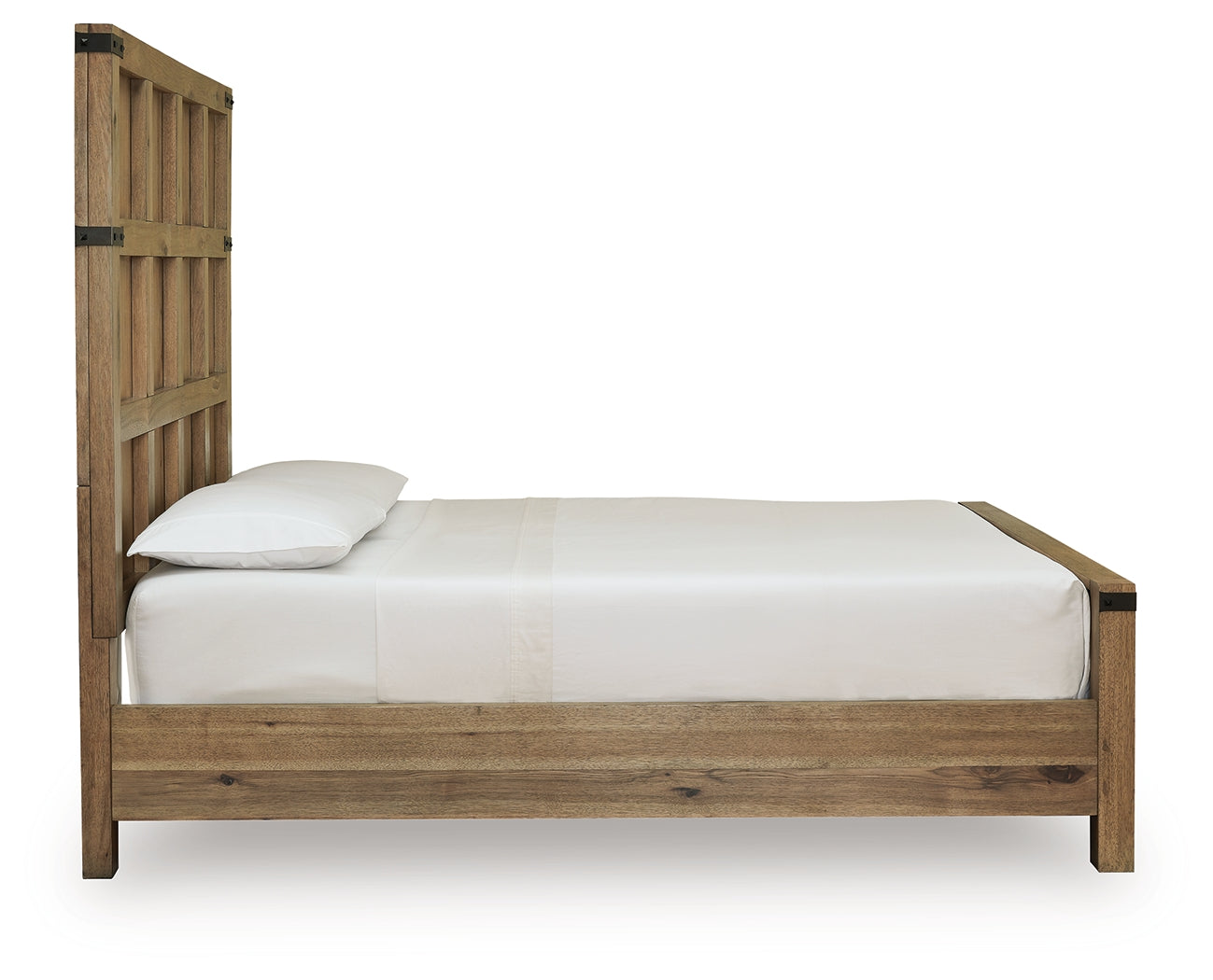 Ridgester Light Brown Queen Panel Bed, Dresser and Mirror