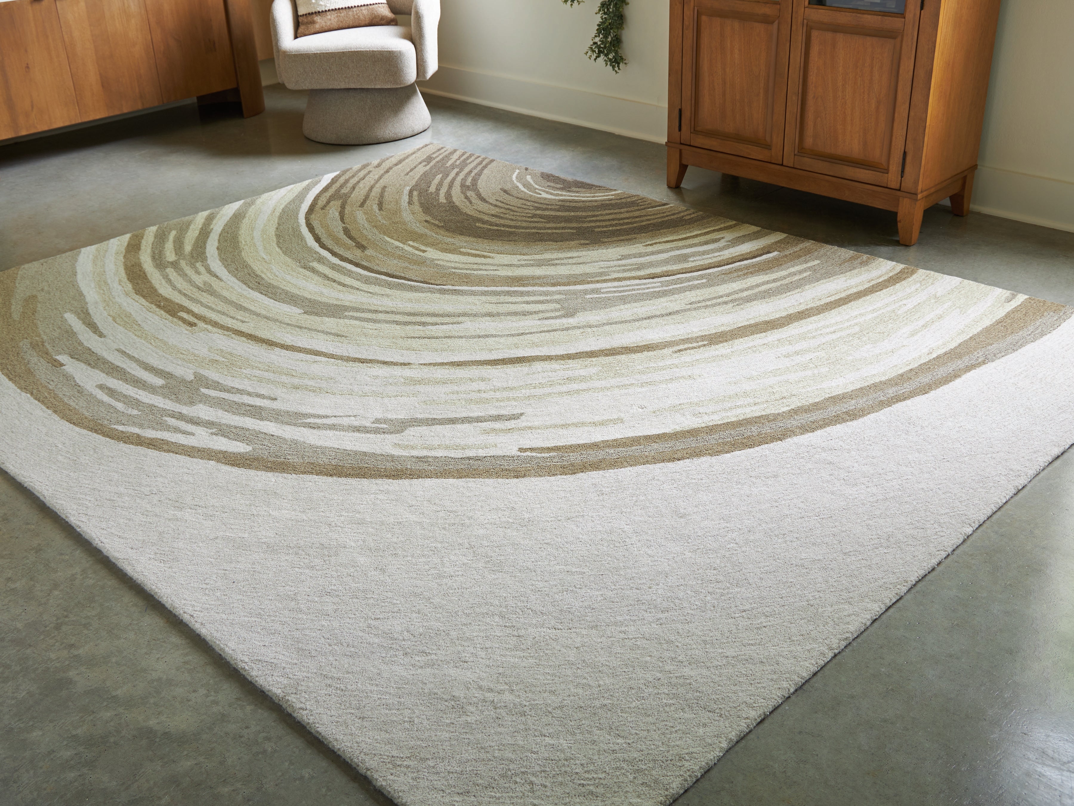 Rizwana Ivory/Brown/Gray Large Rug