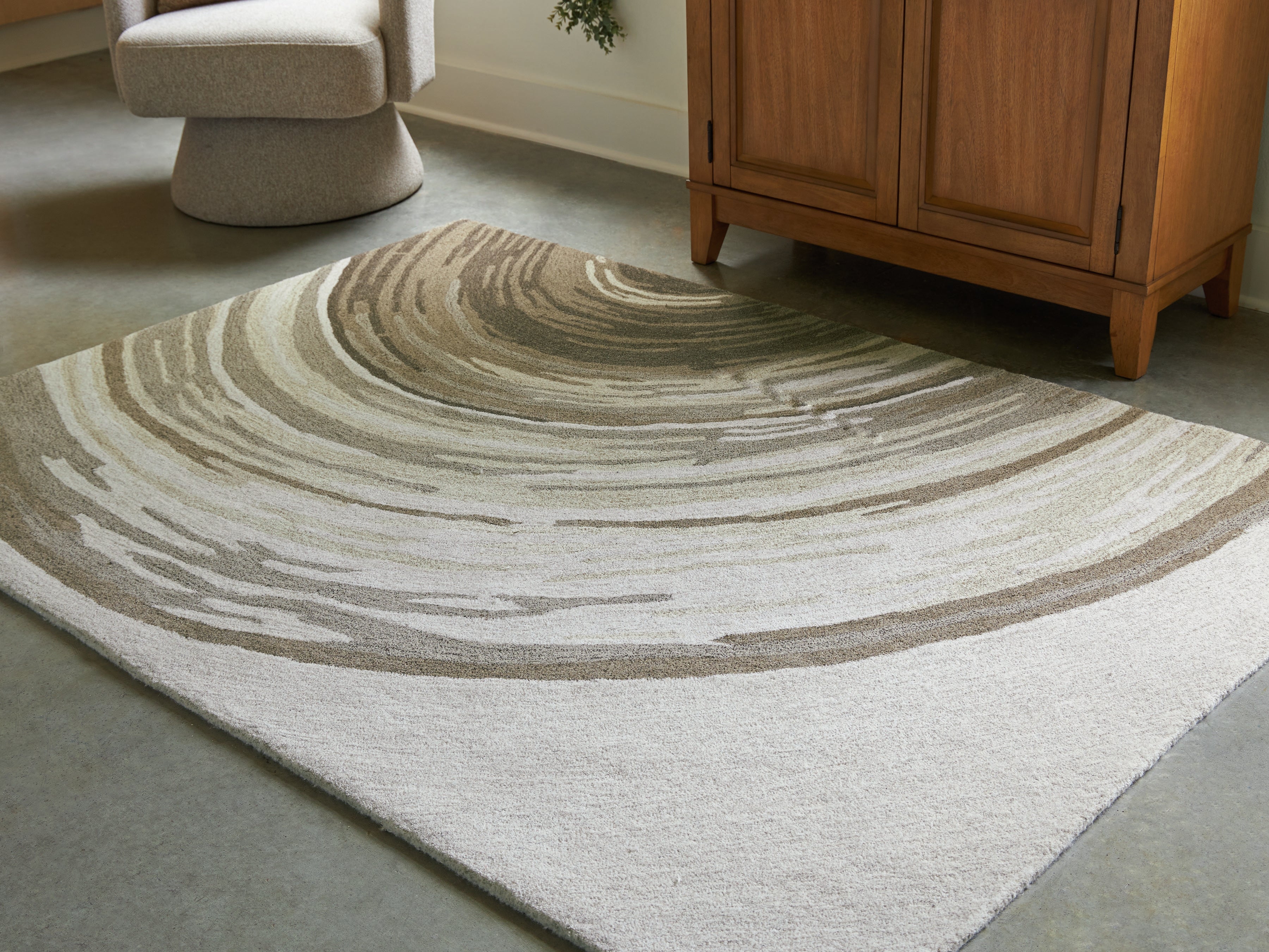 Rizwana Ivory/Brown/Gray Medium Rug