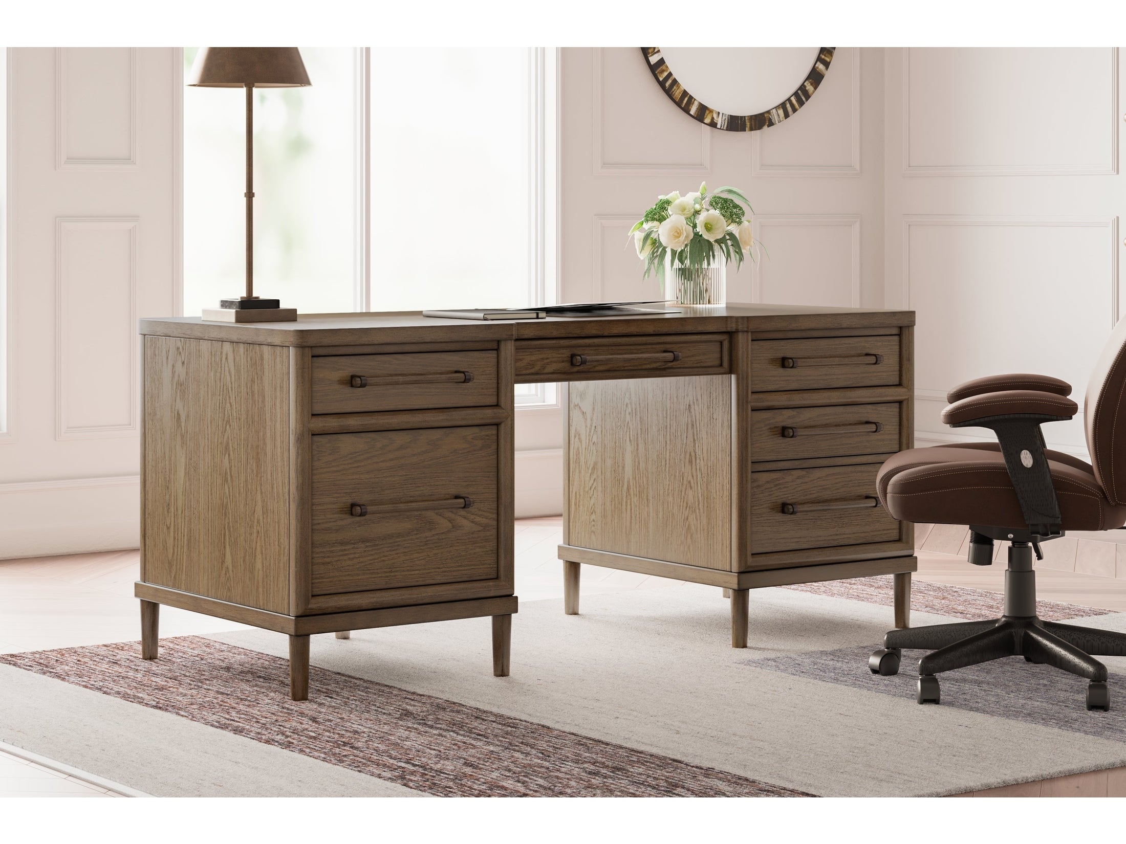 Roanhowe Brown 68" Home Office Desk