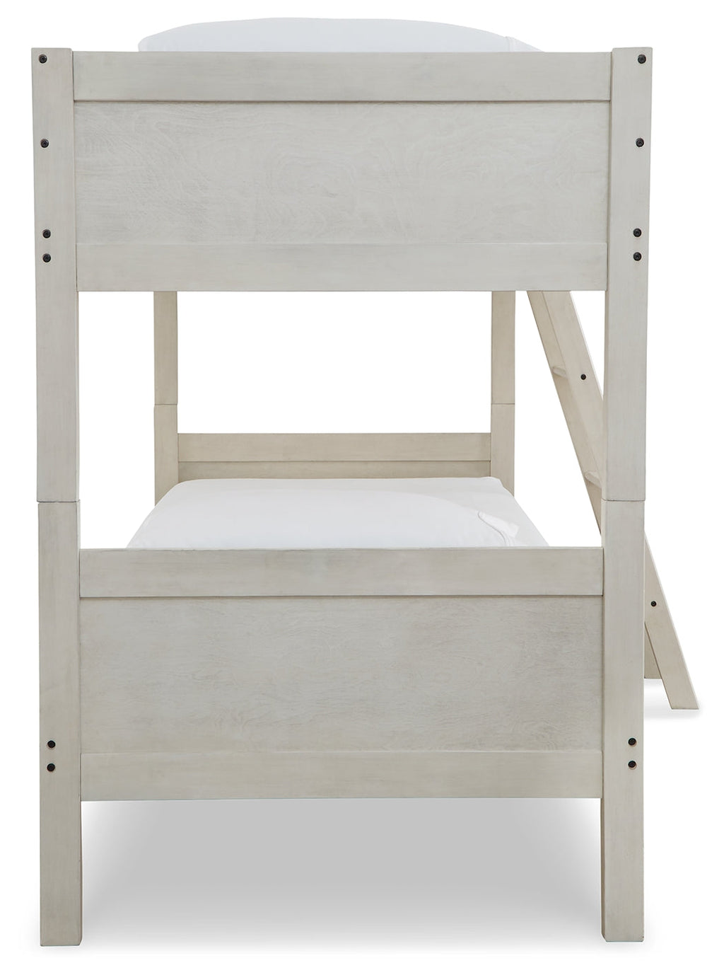 Robbinsdale Antique White Bunk Bedroom Set with Mattresses