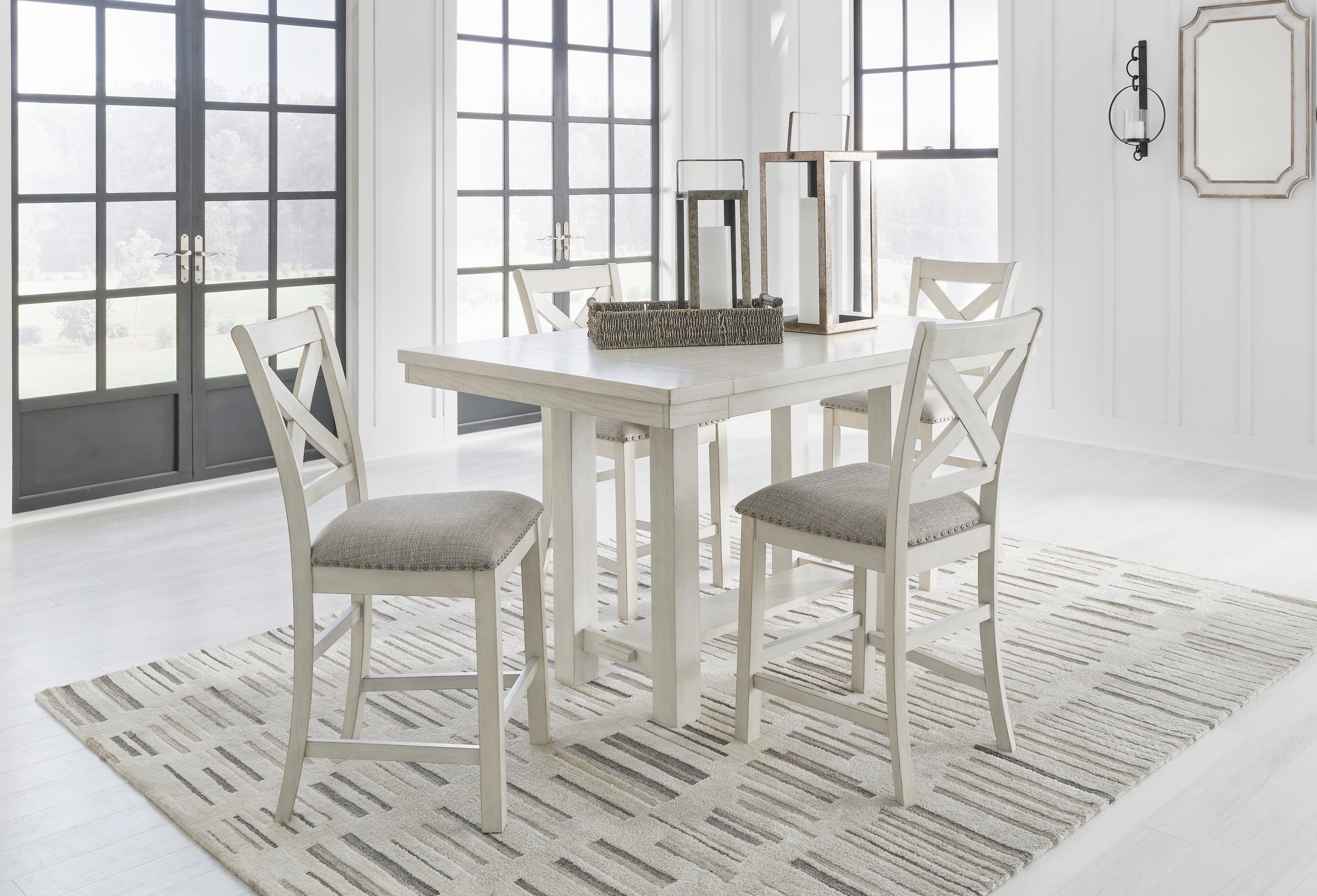 Robbinsdale Antique White Counter Height Dining Chair (Set of 2)