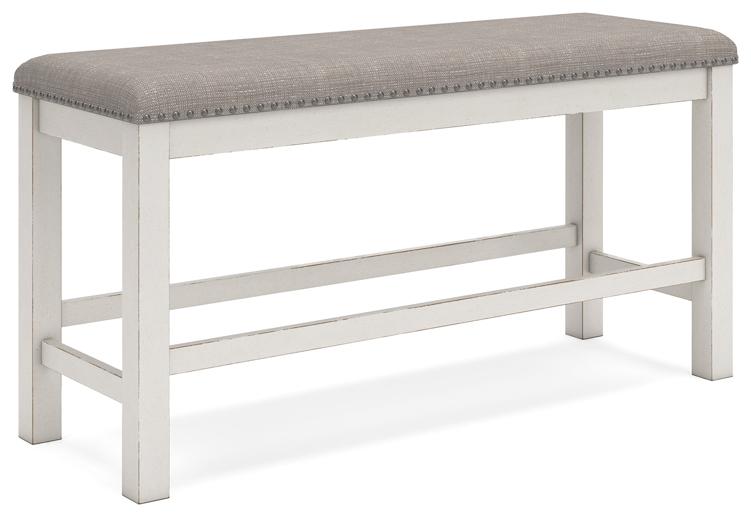 Robbinsdale Counter Height Dining Table, 4 Barstools and Bench, Antique White