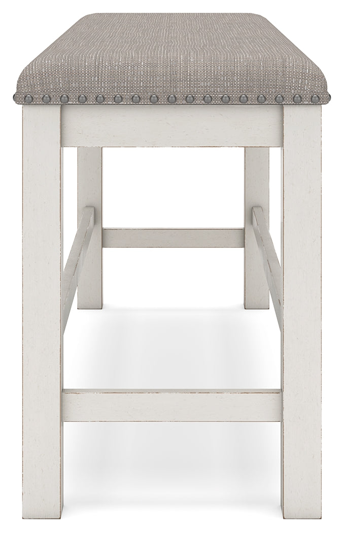 Robbinsdale Counter Height Dining Table w/6 Barstools & Bench and Server, Antique White